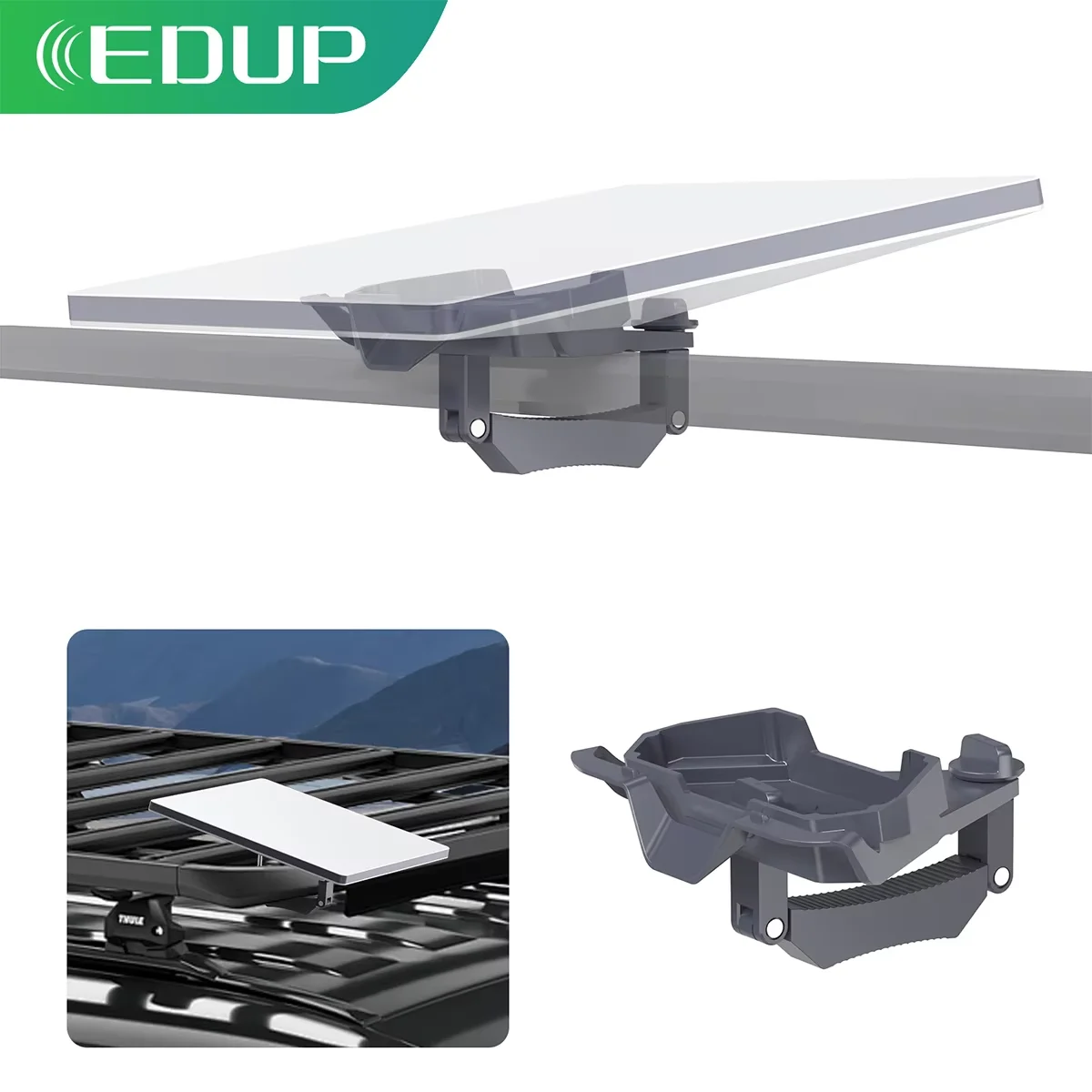 EDUP SK0096 Starlink Mini Roof Rack Mount Aluminum Alloy Compatible with Starlink Mini Easy Installation and Removal
