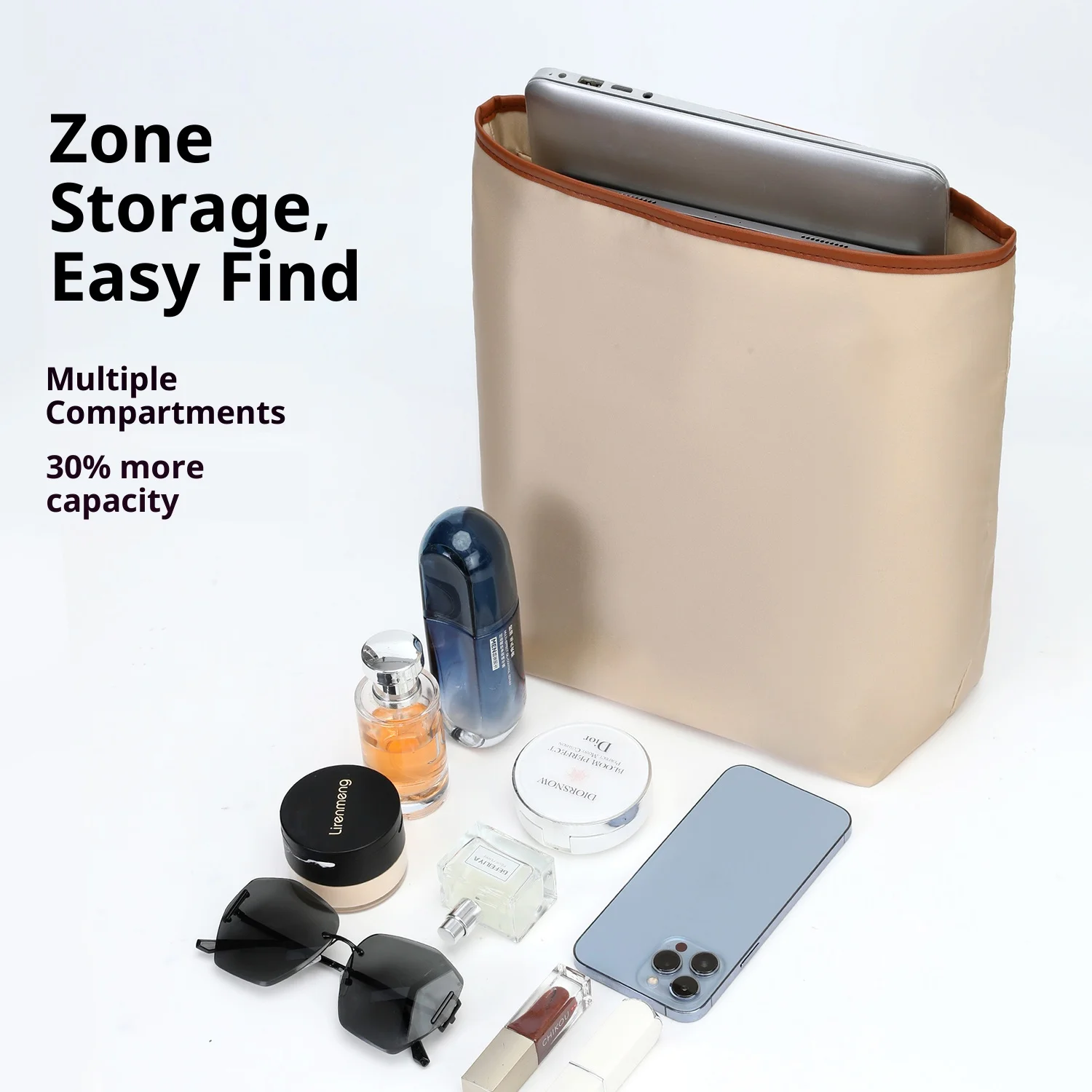 Bag Organizer Insert For Longchamp Backpack Satin Material Super Strong Fit Bag Support Handbag Insert Bags Accessories