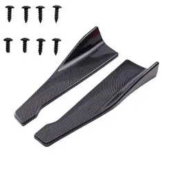 1 par de placa de protección de esquina trasera de coche, cubierta de falda lateral de coche, protectores de parachoques de esquina de coche con tornillos de 48CM para accesorios Audi BMW