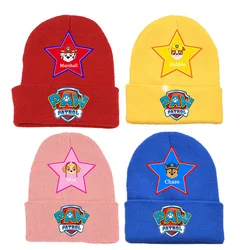 Nowy Paw Patrol Skye wełniana czapka nakrycie głowy kreskówka zimowa czapka z dzianiny Chase Marshall Skullies czapki chłopiec dziewczyna Bonnet prezent urodzinowy