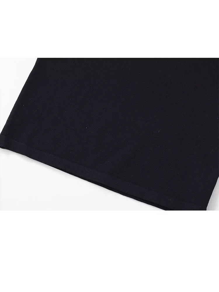 HH Donne 2026 di Modo di Estate Versatile Arco Tricot Risvolto T-Shirt Femminile High Street Casual Sottile Pullover Manica Corta Top Mujer