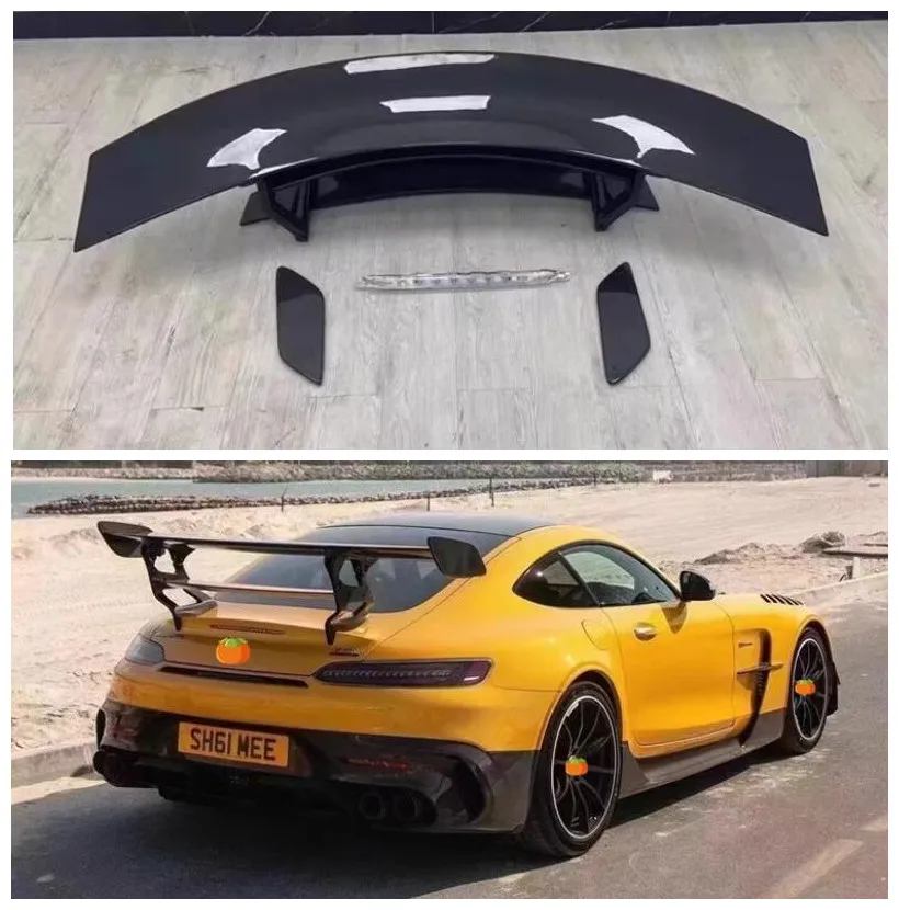 Real Carbon Fiber Spoiler For Mercedes Benz AMG GT GT 2015-2022 Real Carbon Fiber Spoiler Roof Top Rear Empennage Full Body Kit