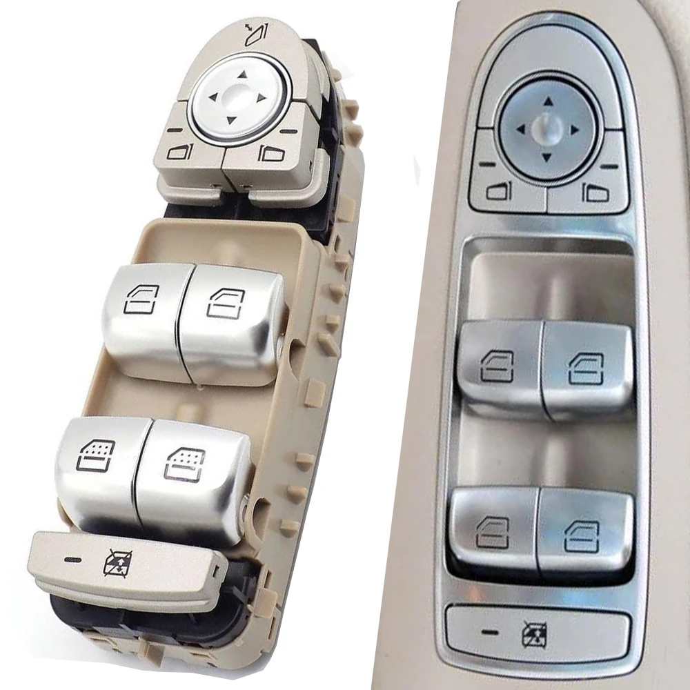 Interior Master Window Glass Lifter Button Switch Beige for Benz C257 CLS 300 D 350d 400d 450 EQ A2139054803, 2139054803