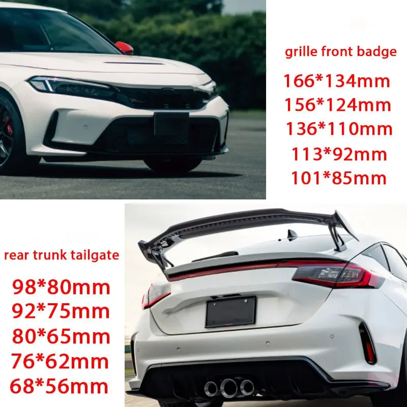 

H badge Mirror solid Car front grille rear trunk steering wheel logo for Honda crv civic fit City Accord CRIDER Greiz Jazz jade