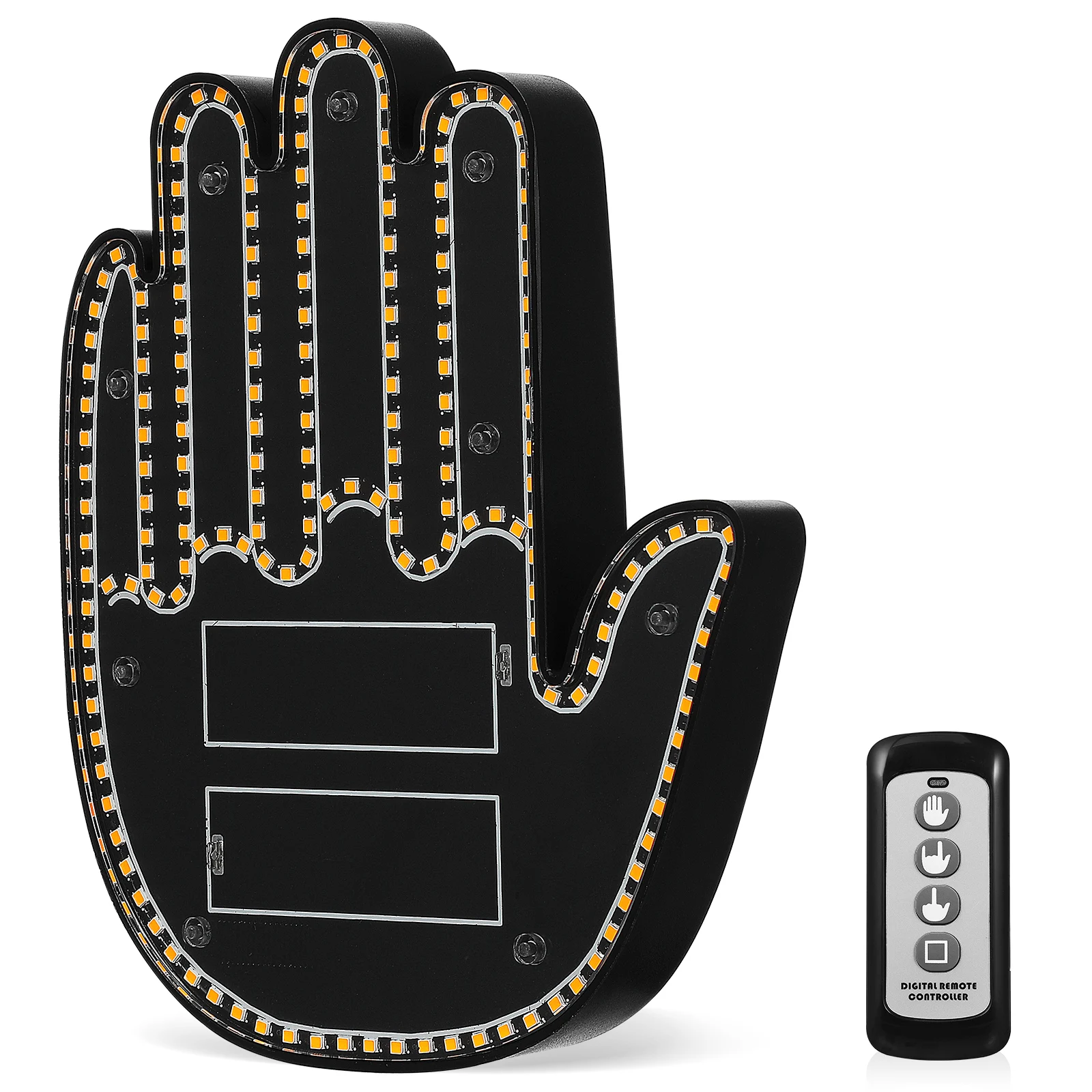 

Palm Lamp Hand Light For Car Yellow LED Sign Gesture Turn Signal Truck Accessories Bright Lights Portable Design Long