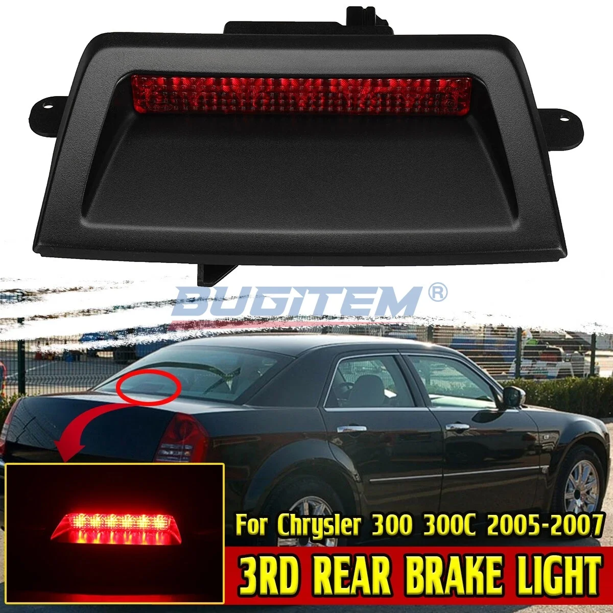 

Задний третий 3-й стоп-сигнал автомобиля 04805845AB Высоко установленный стоп-сигнал для Chrysler 300 300C 2005 2006 2007, автомобильные аксессуары, задний фонарь