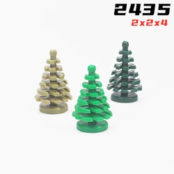 Rainbow Pig MOC Particles 2435 Plant Tree Pine Small 2x2x4 Christmas Tree Brick Building Blocks Parts DIY Puzzle Kid Toys Gift