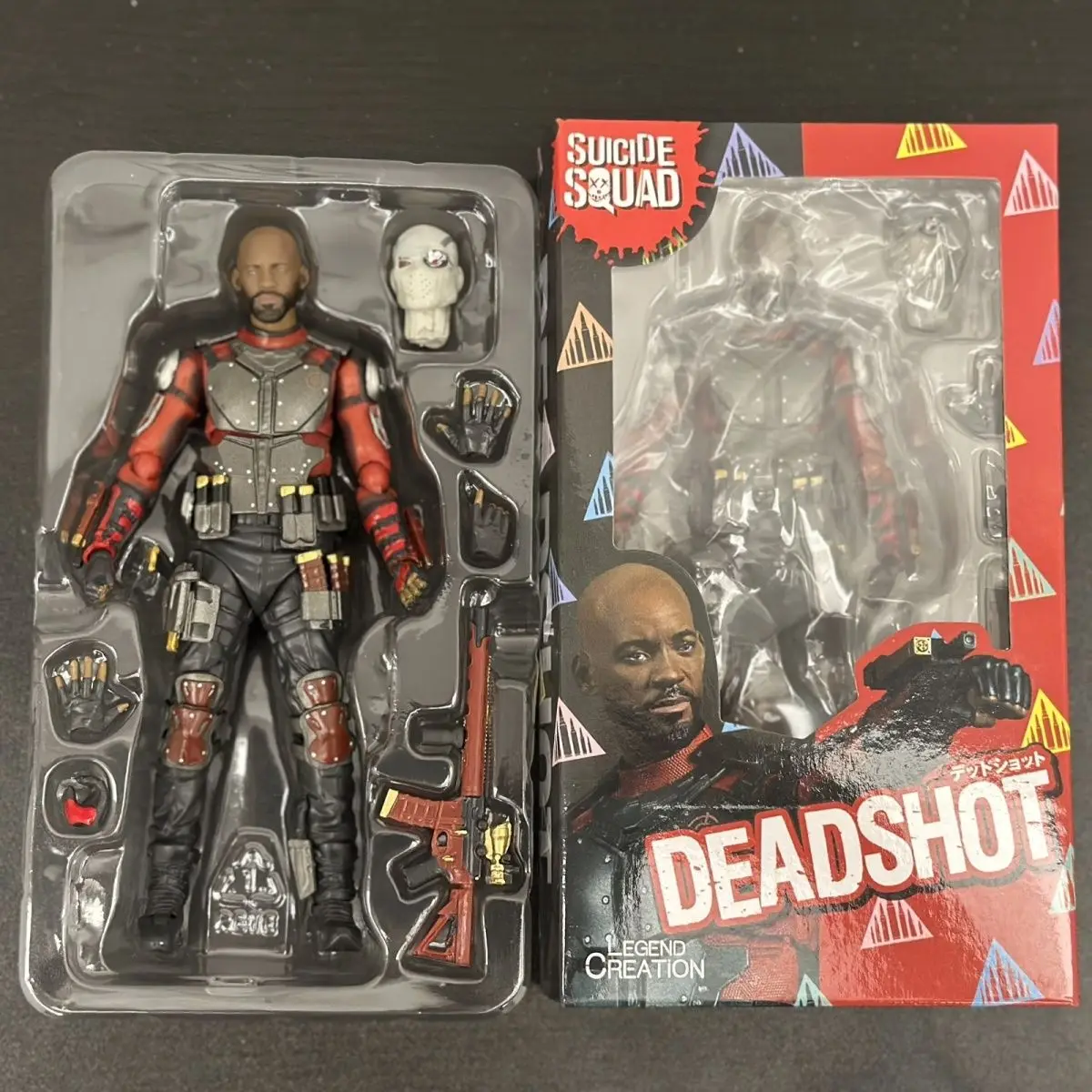 6 Inch Suicide Squad Task Force X Deadshot Will Smith Action Figure Collectible Model Toy Desk Ornament Birthday Gift For Kids