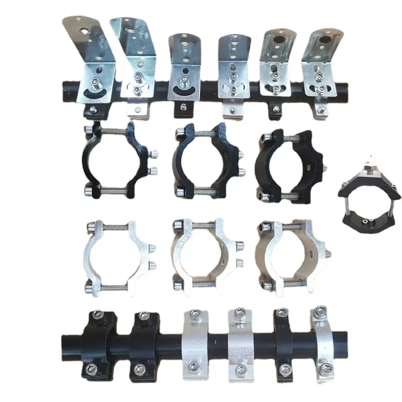 -Electric lights frame lamp clip holder motorcycle handlebar clamp aluminum bumper bracket LED lamp holder 2 installed