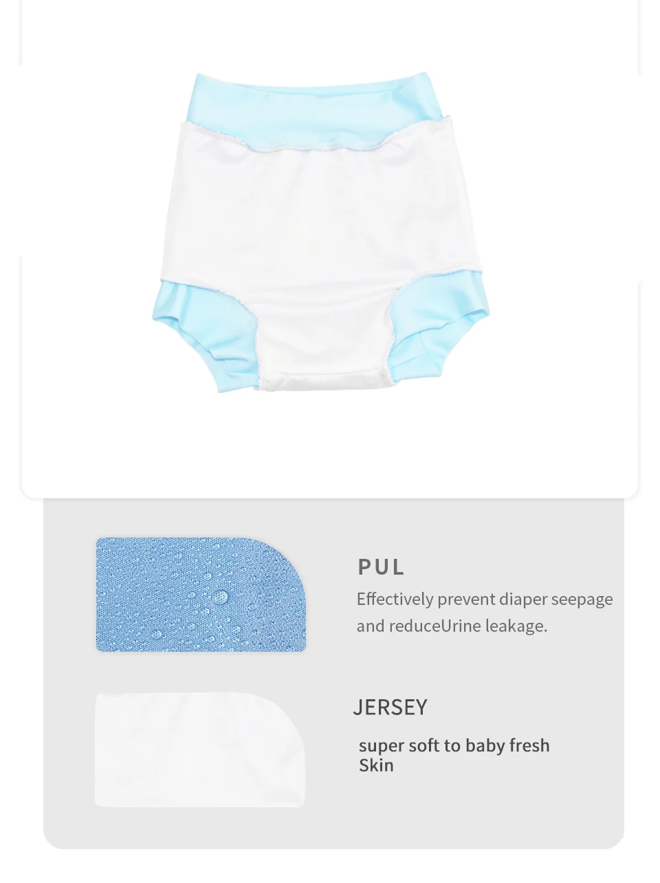 Eezkoala Schwimmwindel für Neugeborene, hohe Taille, waschbare Baby-Schwimmwindeln, Stoffwindeln – Detail 4