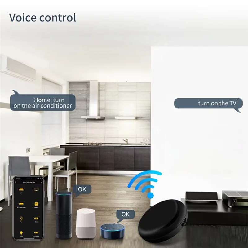 AY03-Tuya Wifi IR التحكم عن بعد المنزل الذكي العالمي جهاز التحكم عن بعد بالأشعة تحت الحمراء يعمل مع Alexa