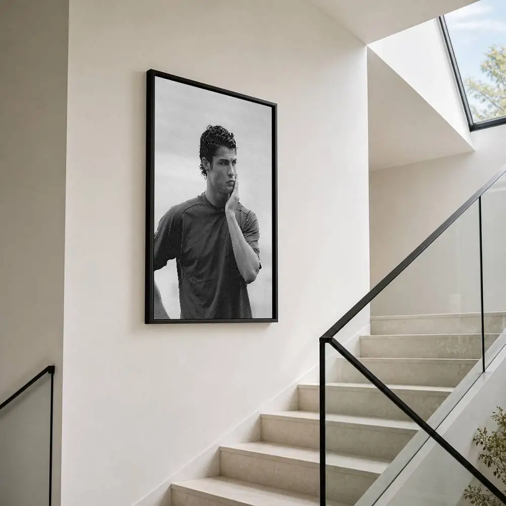 C-Cristiano Ronaldo Waterproof Self-Adhesive Wall Poster for Bedroom Living Room Home
