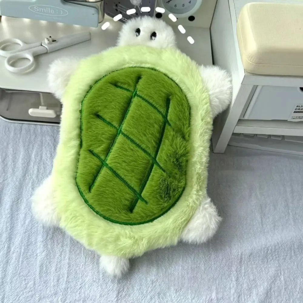 Cartoon Plush Pen Bag Little Turtle Multifunctional Stationery Bag Large Capacity Pen Box School Office