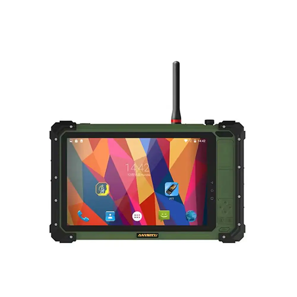 ANYSECU 10inch Tablet P5 Radio Android 9 4G DMR NFC UHF GPS PTT POC Fingerprint Reader Dual SIM Card IP68 Walkie Talkie