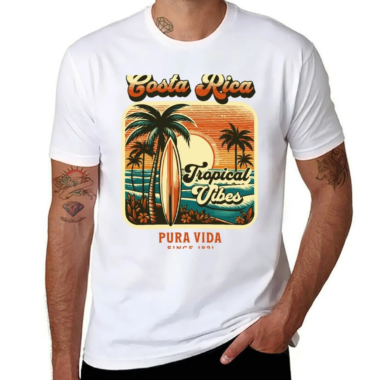 

Costa Rica Pura Vida Since 1821 T-Shirt t shirts for man graphic tees anime t shirts oversize T-Shirt
