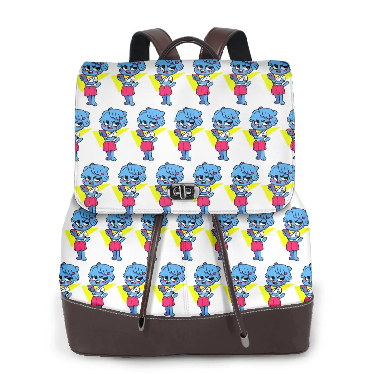 Nicole Watterson The Amazing World Of Gumball Anime Bookbag School Student Bags Hiking Travel Daypack for Women Derma Backpack