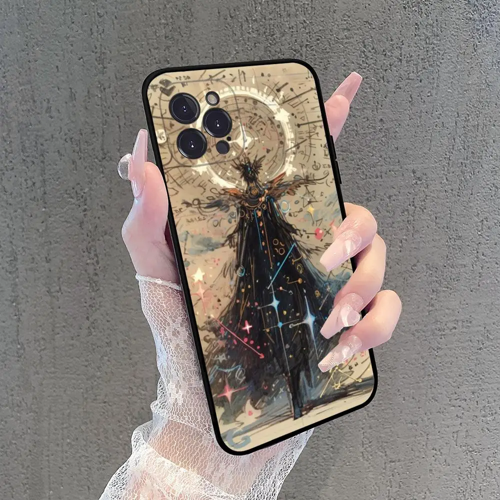 Gothic Girl Sculpture Retro Phone Case For iPhone 15 14 11 12 13 Mini Pro XS Max Cover 7 8 Plus X XR Funda Shell