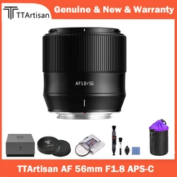 TTArtisan 56mm F1.8 AF Auto Focus APS-C Large Aperture for Fuji X XT10 XT4 XS10 XH5 Sony E A6600 alpha6400 A7C A7MIV A7R Nikon Z