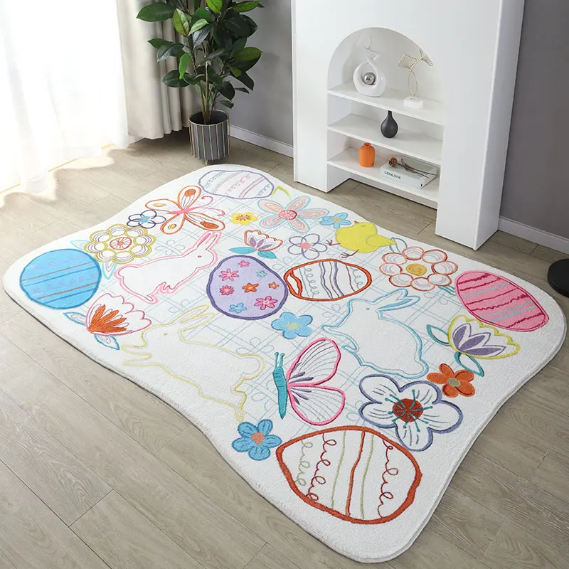 

Cute Special-shaped Carpet Comfortable Soft Bedroom Rug Large Area Living Room Decoration Carpets Art Painting Rugs Play Tapete