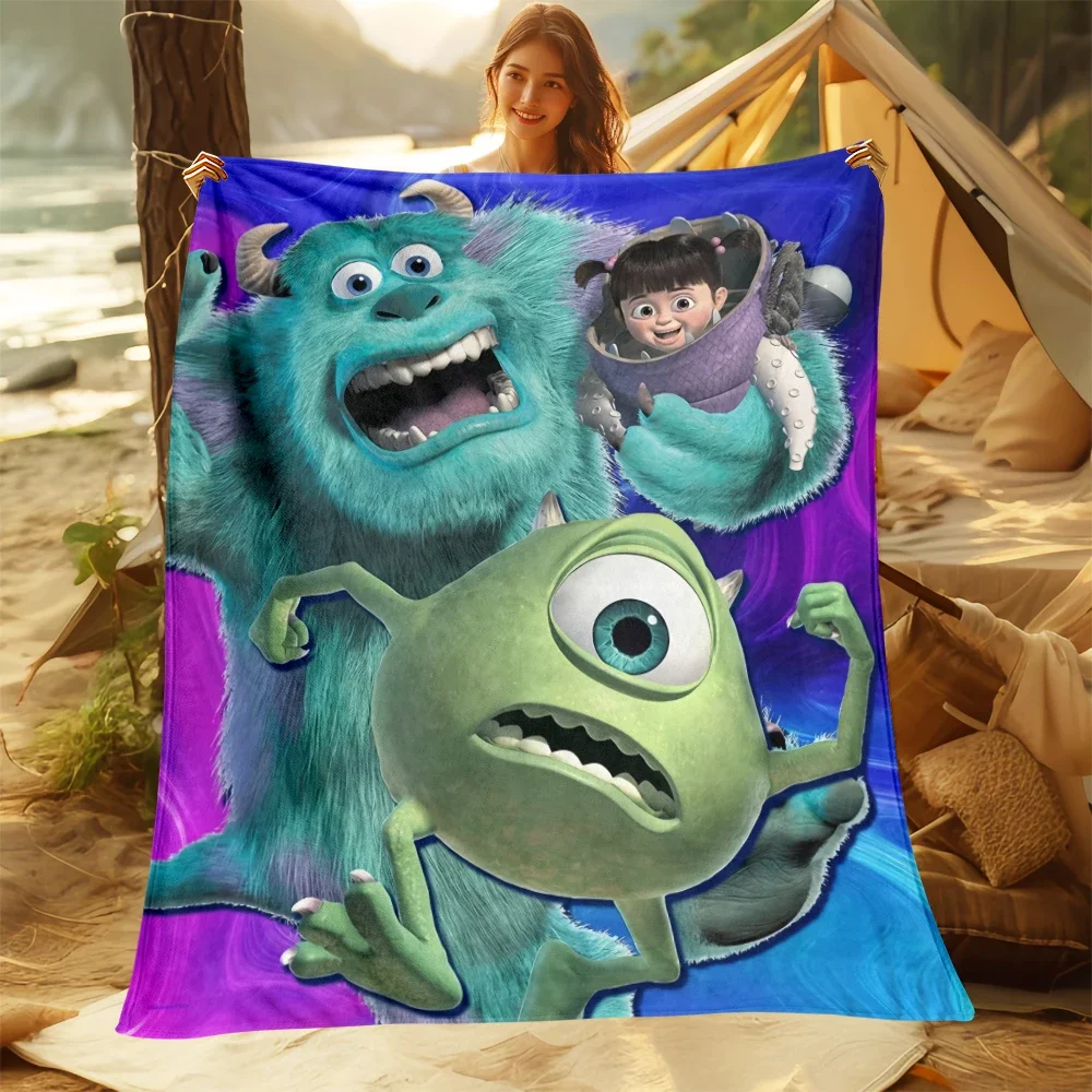 MINISO Monsters University HD Print Blanket.Oversized Soft Warm Flannel All-season Blanket.Use Sofas,air Conditioner Blankets