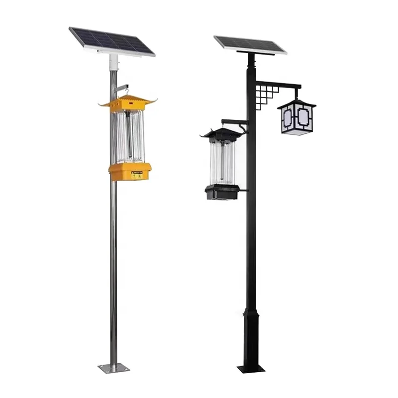 Outdoor Agricultural LED Solar Insecticidal Lamp Frequency Vibration Mosquito Killer with Attractant for Orchards