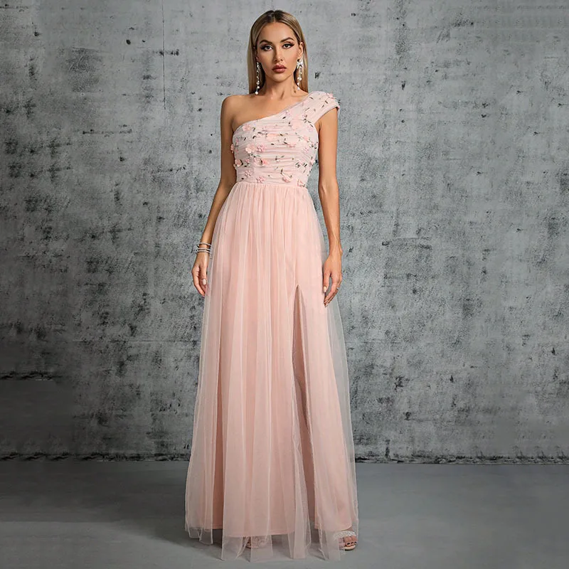 Lente sexy Ele avondjurk dames enkele oulder Splice Dr jaar conferentie Midi Dr ronde Ne zijden stof