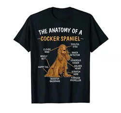 MEN WOMEN UNISEX T Shirts Size S-4XL Funny Anatomy Of A Cocker Spaniel For Dog Lovers T-Shirt graphic t shirts harajuku coton