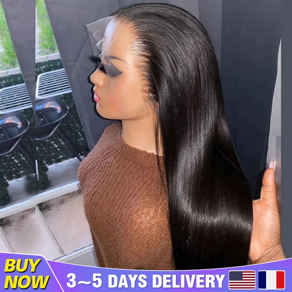 13x4 13x6 Brazilian Bone Straight Lace Front Human Hair Wigs For Black Women Pre Plucked 6x4 4x4 Lace Closure Remy Wig Jarin