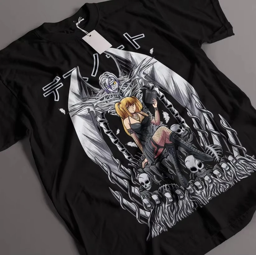 Sommer-Sonderangebot Anime Death Note Misa Amane T-Shirt Y2K Herren Damen Vintage Harajuku T-Shirt Hip Hop Streetwear Übergroßes T-Shirt