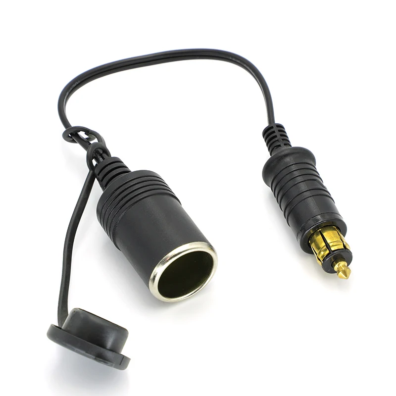 Suitable For BMW DIN Hella EU Plug 12V 24V Motorcycle Waterproof Socket Conversion To Car Lighter Adapter Power Lead Cable