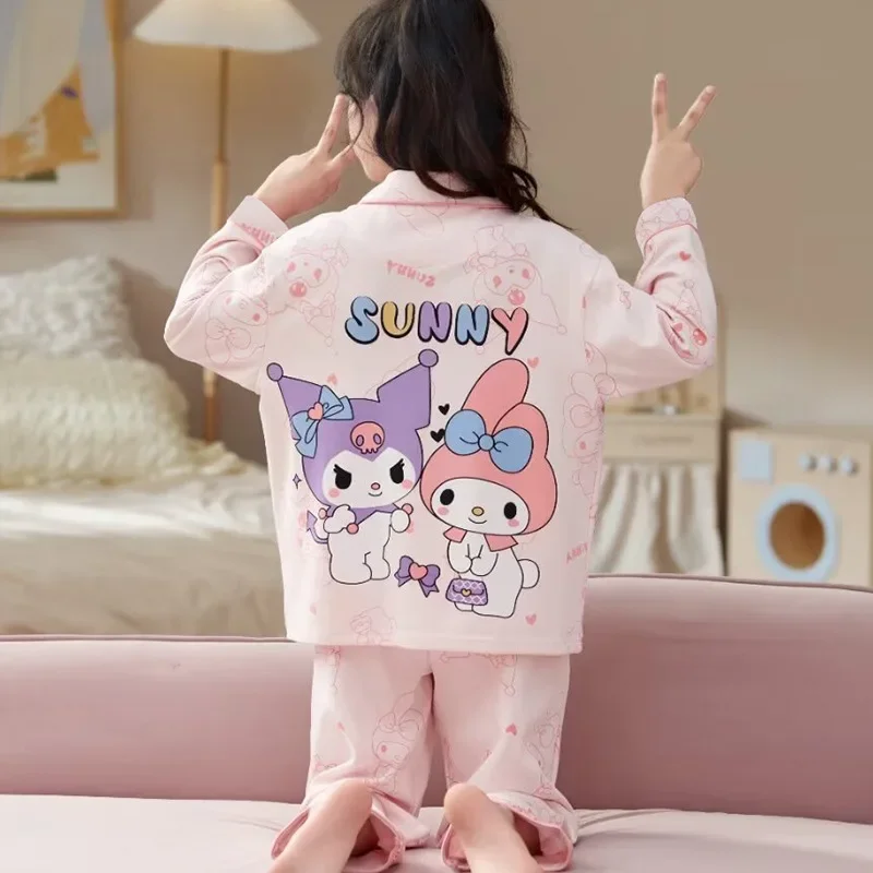 

Pokemon Girls' Pajamas Set Children's Spring and Autumn Long Sleeve Thin Children Girls Princess Homewear Boys Pyjamas Wear