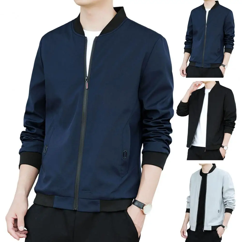 

Новая модная мужская куртка, однотонное повседневное пальто с длинными рукавами и длинными рукавами, подходящее для весны и осени, свободная куртка