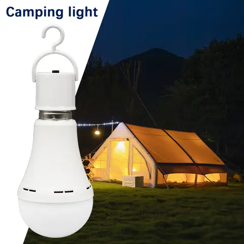 LED Emergency Bulb Rechargeable Light Bulb 7w E27 110V 220V Portable Hanging 3 Way Camping Lamp Tent Home Power Failure Porch