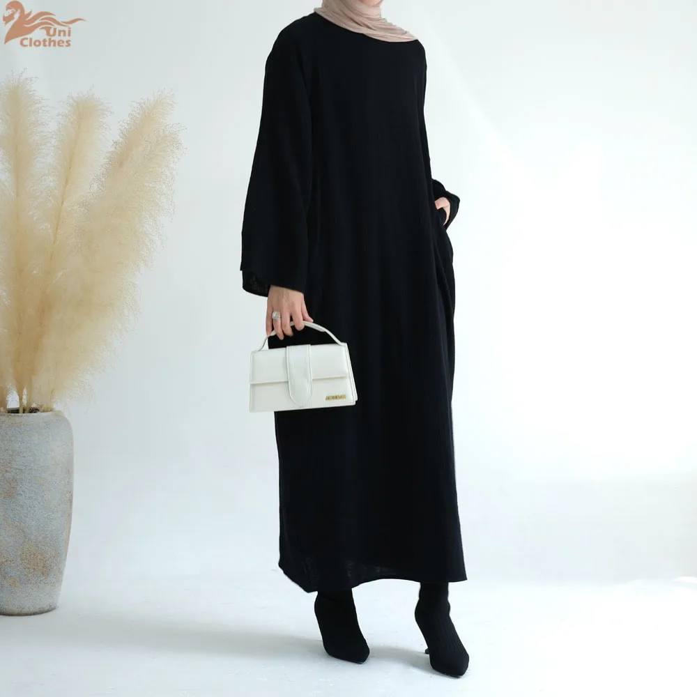 فستان عباية إسلامية للعيد للنساء بأكمام مقسمة فساتين صلاة متواضعة جلابية المغرب عبايات قفطان إسلام فيستدوس رداء عربي طويل
