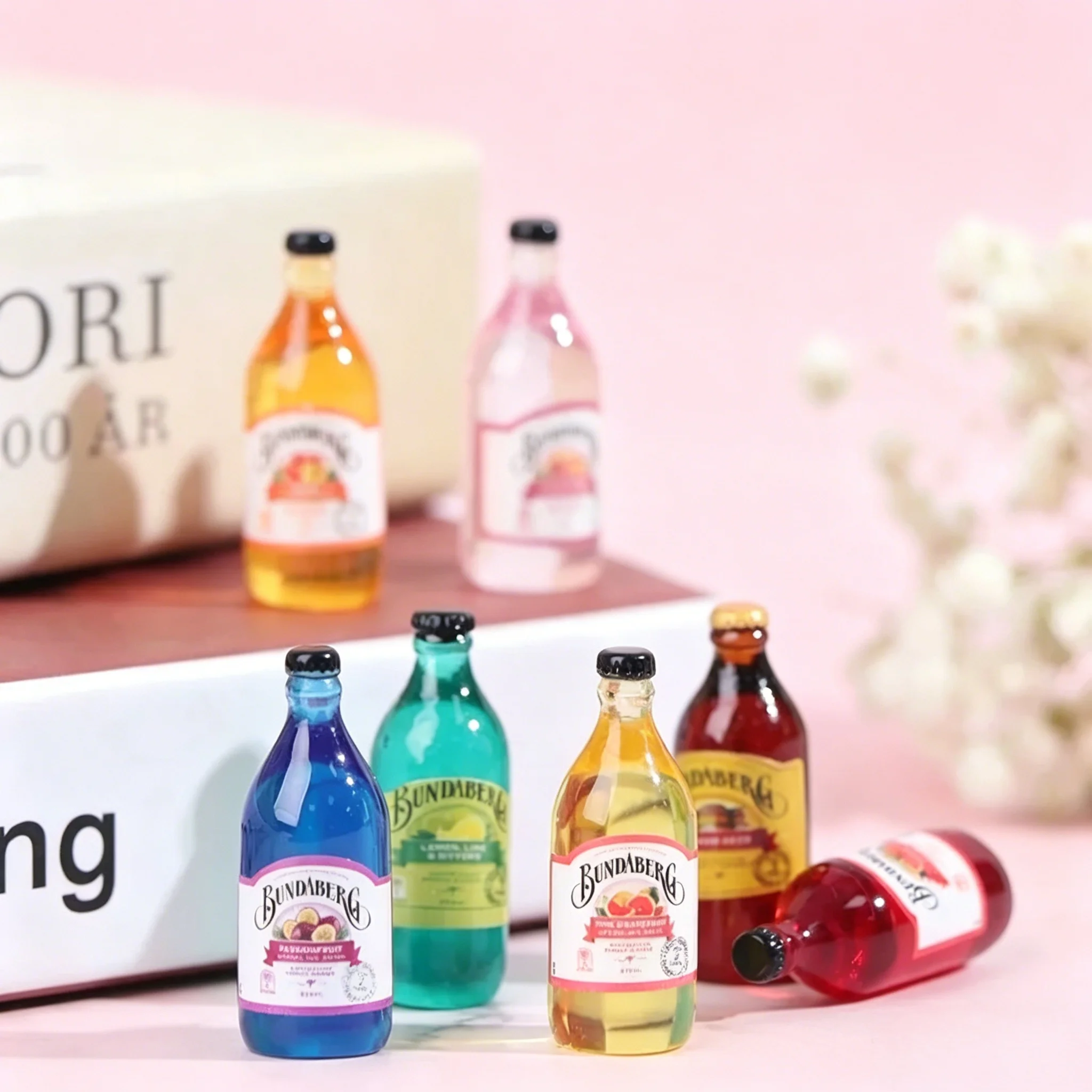 10 Mini Botellas de Vino Decorativas, Modelo de Bebida de Simulación para Casa de Muñecas, Decoración de Cocina y Bar