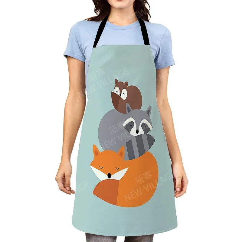 Cartoon Aesthetic Women kitchen apron kids original Children Waterproof girl princess waiter work apron oil proof kawaii cute