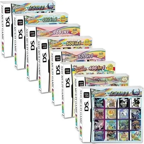 NDS Game Card US Version European Version Game All in one V2 New NDS Pokemon Game Card 482in1 520in1 468in1 23in1 DS Games