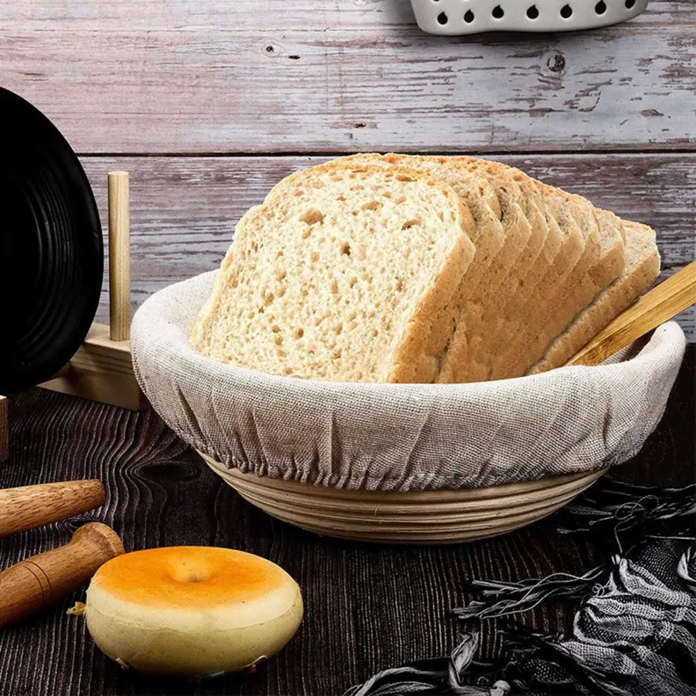 Excellent Natural Round Shaped Bread Proofing Basket Cover Lightweight Bread Proofing Bowl Liner Food Grade for Shop