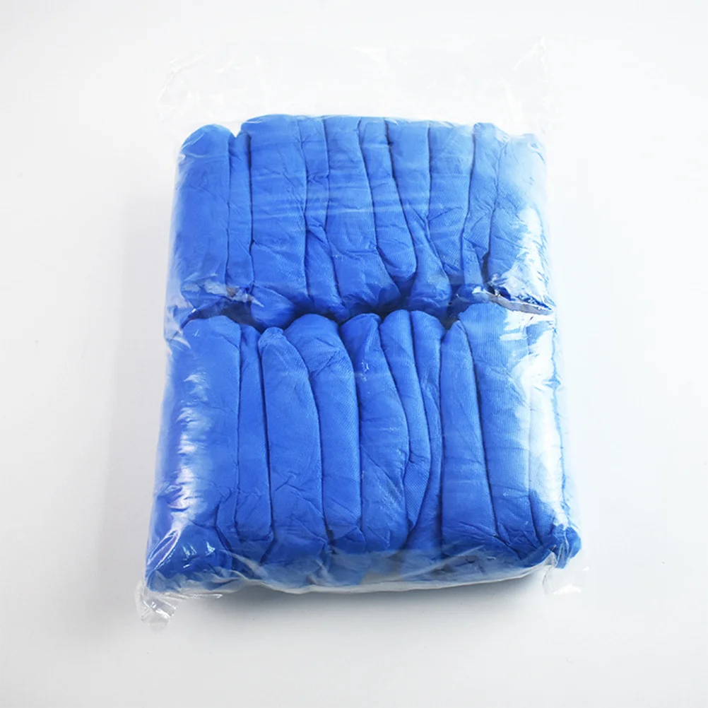 

100pcs One-Time Shoe Cover Waterproof and PE Plastic Shoe Cover Cleaning Shoes Cover for Home Office