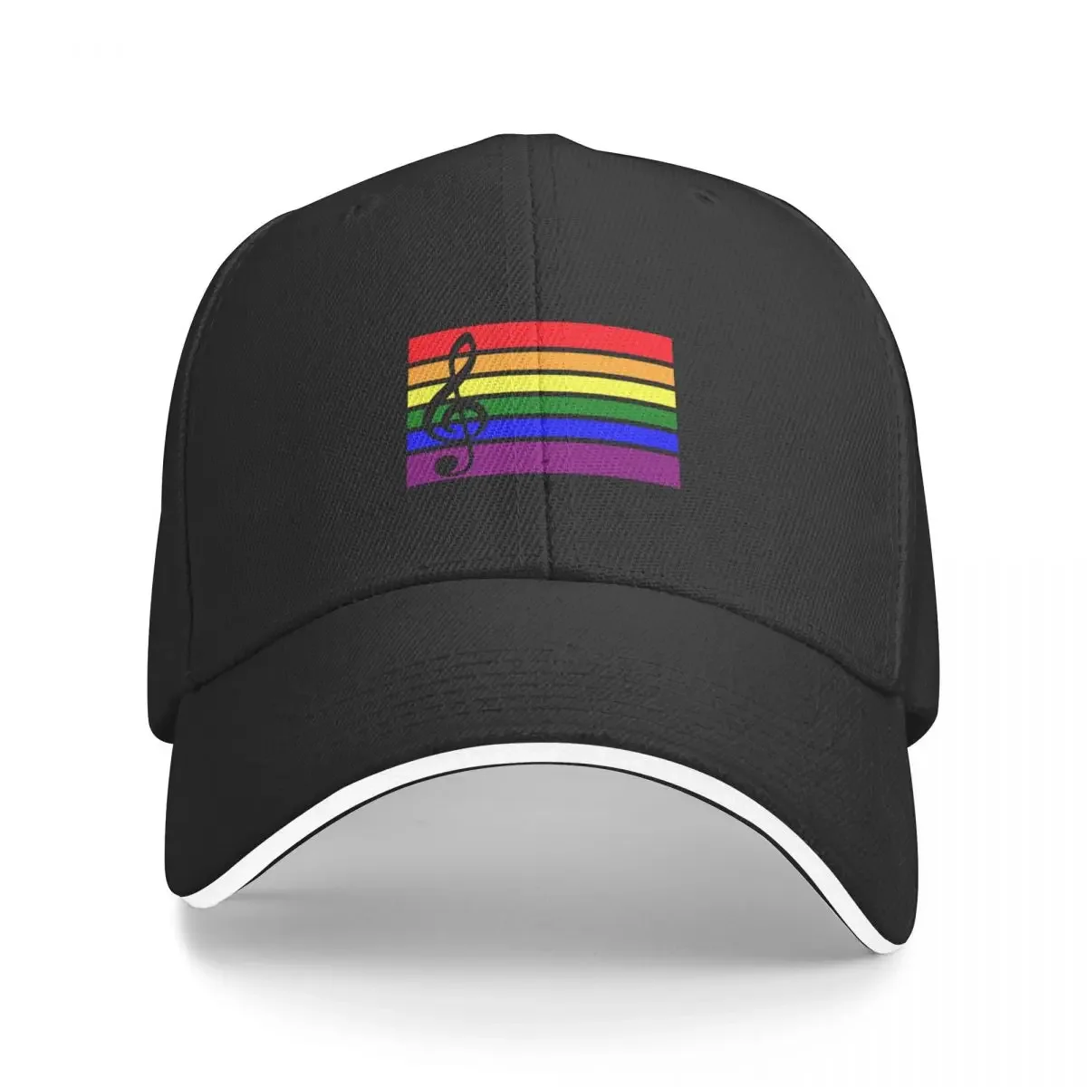 Rainbow Treble Clef Baseball Cap Beach Bag cute foam party Hat Golf Men Women's