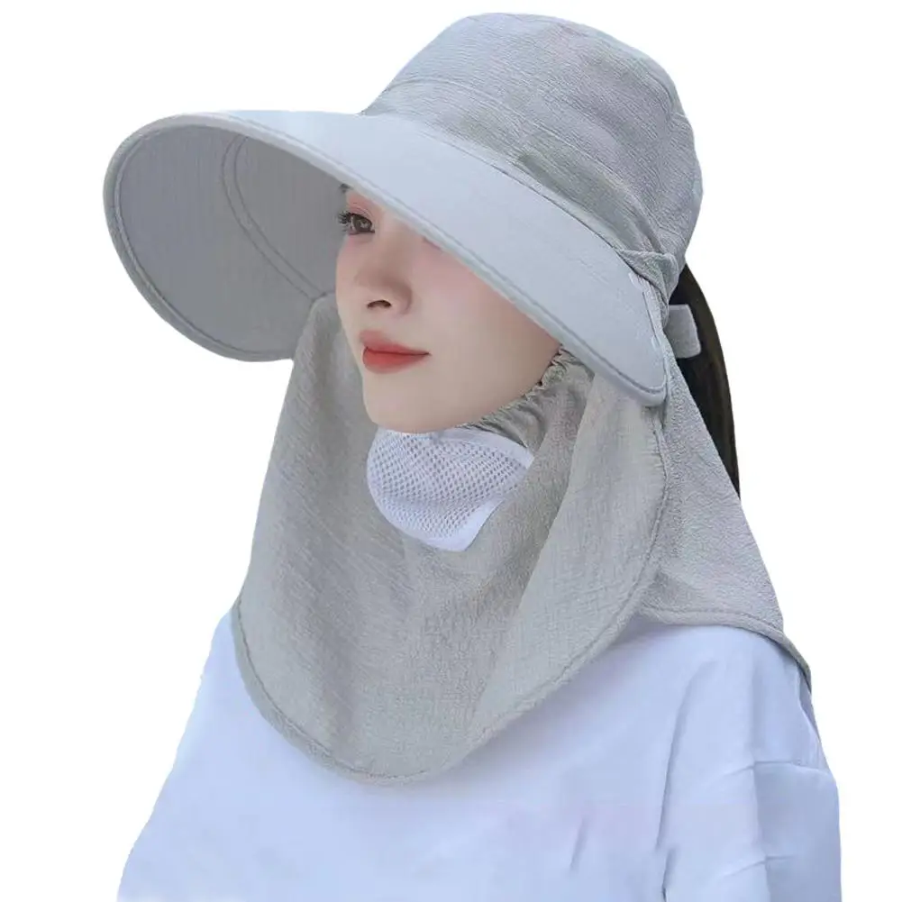 Sommer Schnelltrocknender UV-Schutz Fischerhut Gesichts- und Nackenschutz Outdoor Angeln Radfahren Verstellbarer Herren-Schirmhut Damen-Bucket-Hat – Detail 5