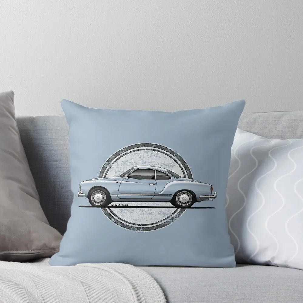 My drawing of the My drawing of the blue-gray Ghia coupe classic car Throw Pillow Christmas Pillowcase home decor items pillow