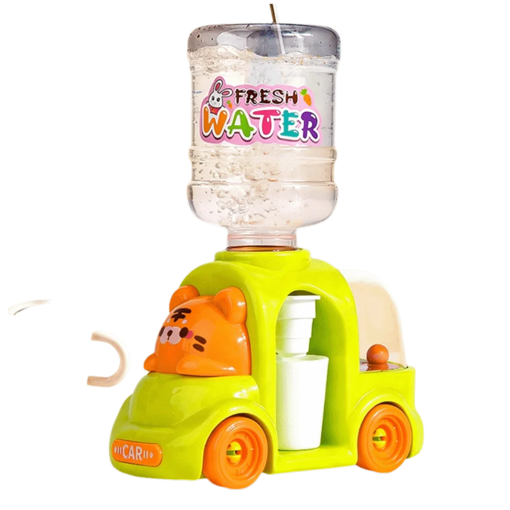 Dual Water Dispenser Dinosaur Water Dispenser Toy Cute Cold Warm Water Drinking Fountain Toy Pink Blue Miniature Juice Dispenser