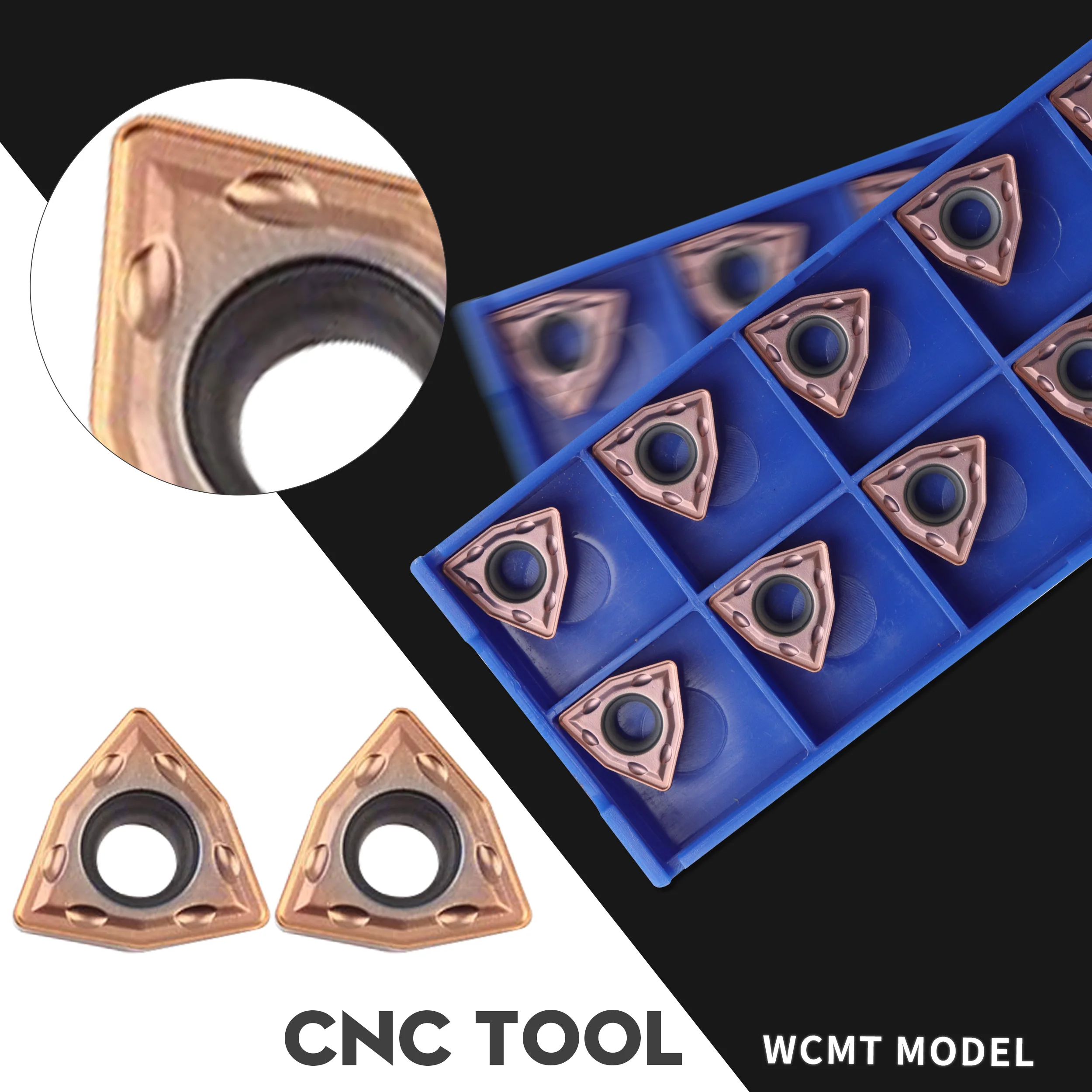 WCMT050308FN ACZ330 CNC lathe milling inserts U drilling Finishing milling cutter Hard alloy wear-resistant milling turning tool