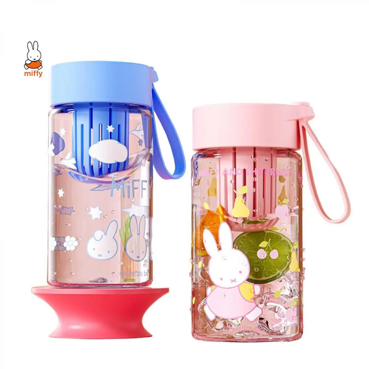 

420Ml Miffy Kawaii Cartoon Summer Water Cup Cute Rabbit Anime Portable Water Cup Sweet Girls Tea and Water Separation Cup
