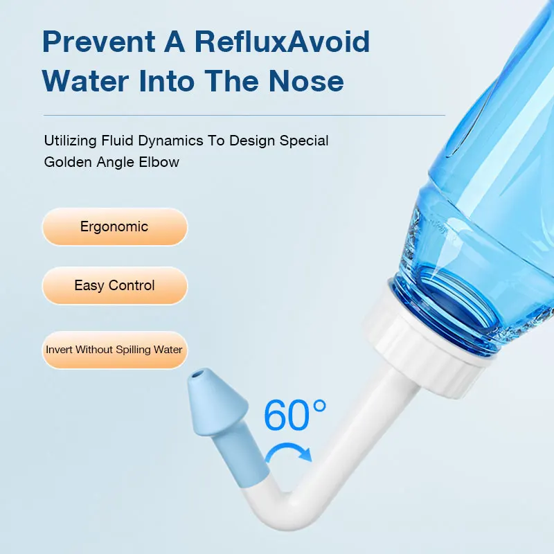 330ML Nasal Wash Sinusitis Nose Cleaner for Adults Child Allergic Rhinitis Treatment Nasal Irrigator Neti Pot Nose Cleaning Tool