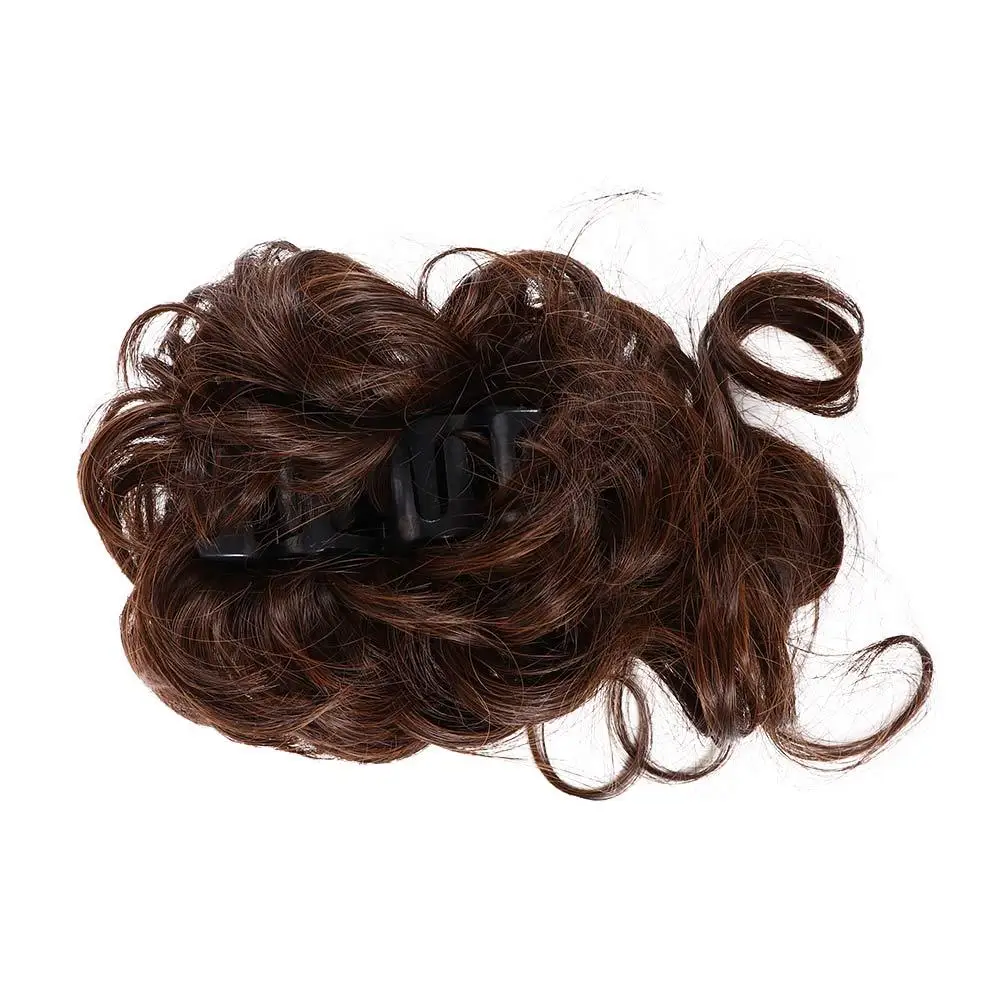 Grampo De Cabelo Sintético Elástico Para Mulheres, Espessamento, Aumentar O Volume, Preto, Marrom, Acessórios De Cabelo