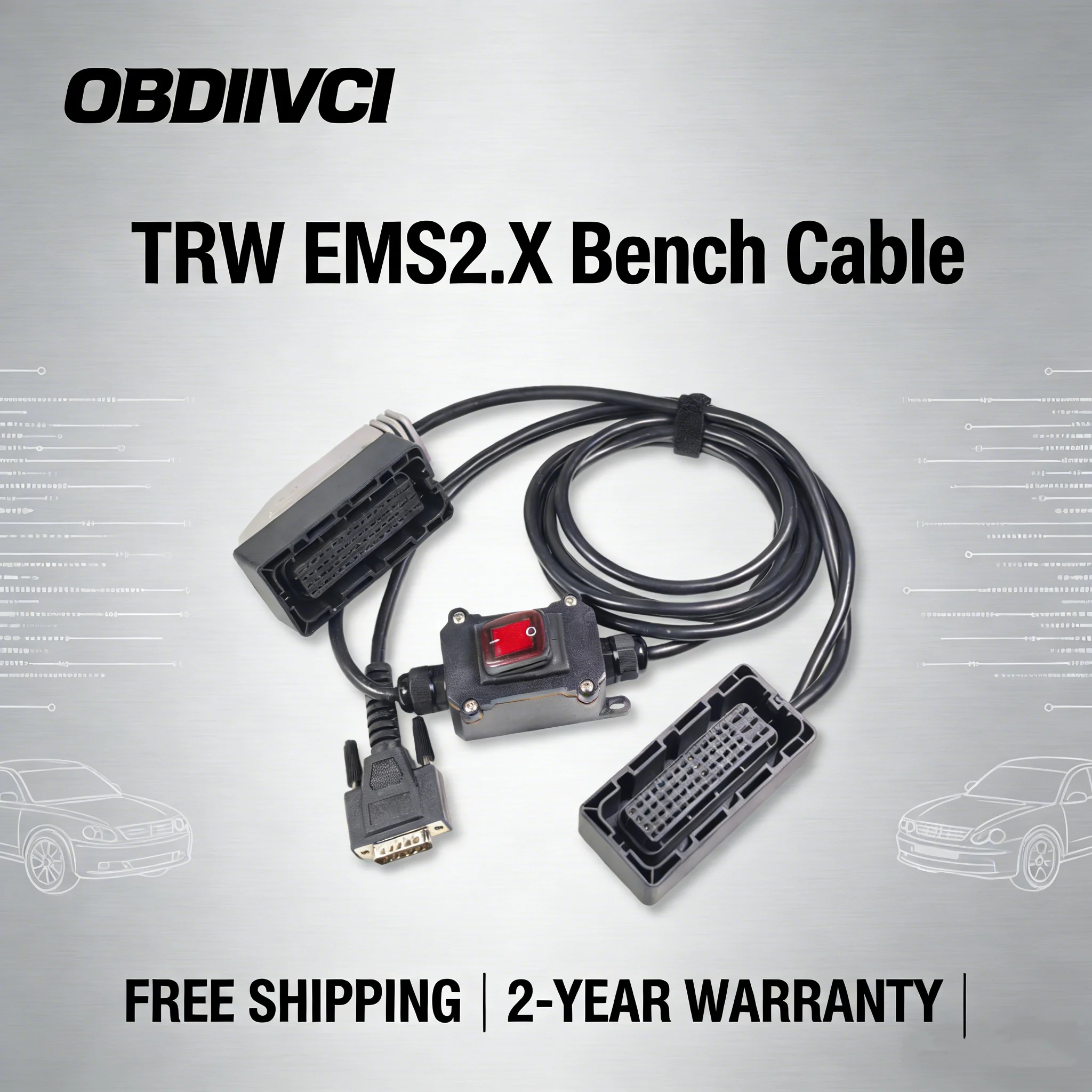 OEM TRW EMS2. X Bench Cable for KT200 KT200II Supports EMS 2.2, EMS2.3 and EMS 2.4 FOXFLASH and ECU Connect Cable