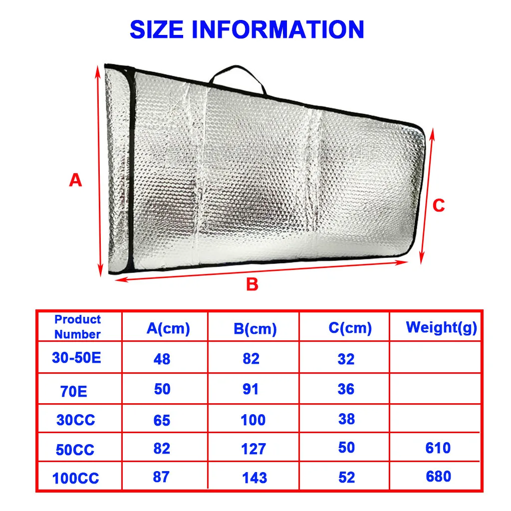 1Pcs RC Fixed Wing Model Glider Wing Protection Bag Double Layer Bubble Protection Wing Bag 30E 70E 30cc 50cc