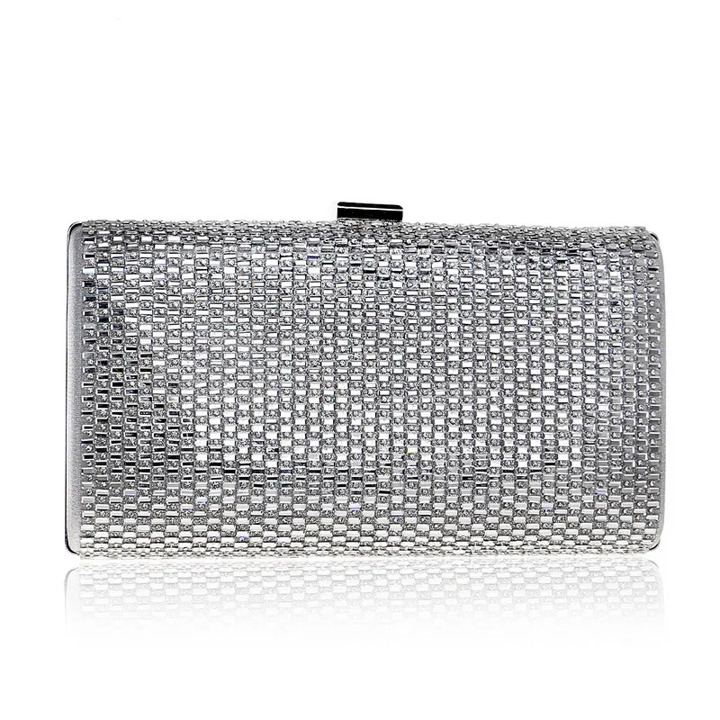 

Dinner Ladies Diamond Clutch Small Square Bag Dress Evening Sequin Glamour Party Clutch Purses Handbags Sac De Marque Luxe Femme